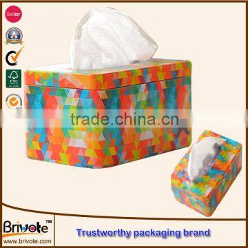 2015 Factory price wholesale fancy tissue tin box for tissue