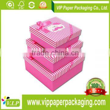 CUSTOM LOGO PRINTED PAPER PINK SHOE BOX FROM XIAMEN