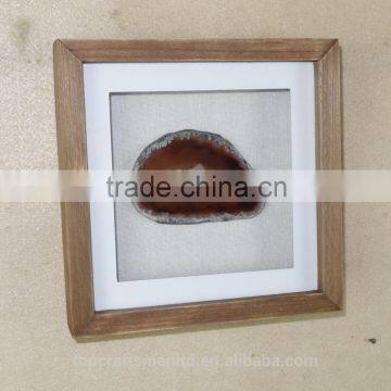 Real Agate Shadow Box Wood Wall Art photo-6