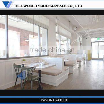 Artificial marble top modern restaurant high class dining table