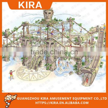 Rope course kids amusment equipment children outdoor playground