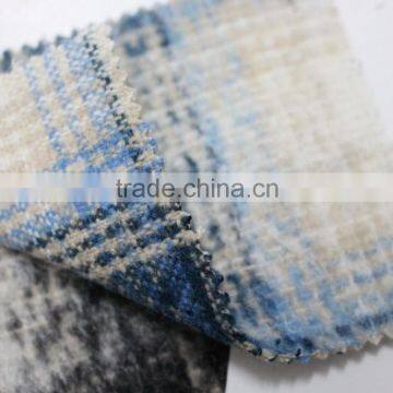 Fall Winter Thick Scotch Plaid Brushed Polyester Acryilic Blend Wool Fabric photo-2