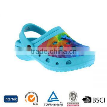 2016 popular sale online China light blue printing summer outdoor light OEM shoes garden city