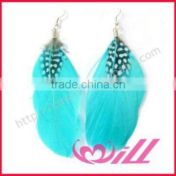 Fashionable Teal Feather Earring cheap feather earrings