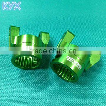 kyx billet machined alloy C hub carrier (2) for axial wraith Green