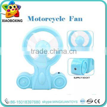 Novelty gift motorcycle shape rechargeable electric charge usb fan toys for sale