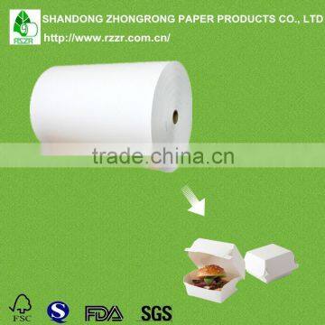 PE coated ivory board for take away food container