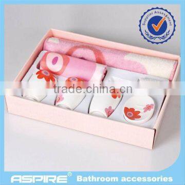 7pcs ceramic bathroom product blue in matching design