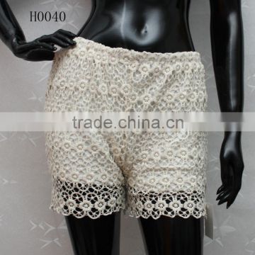 HOTSTYLE LADY'S CROCHET SHORTS, CROCHET LACE SHORTS FOR WOMAN