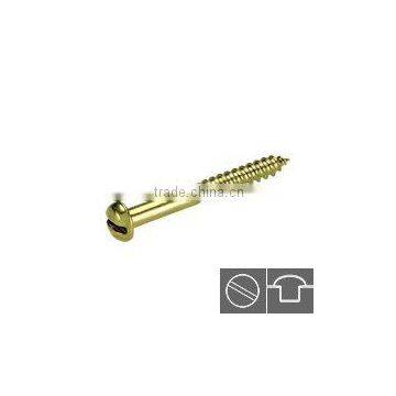 Brass round head screw