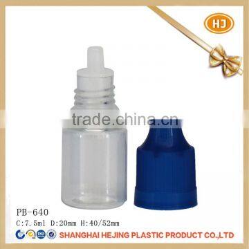 7.5ml pet dropper bottle with child proof cap