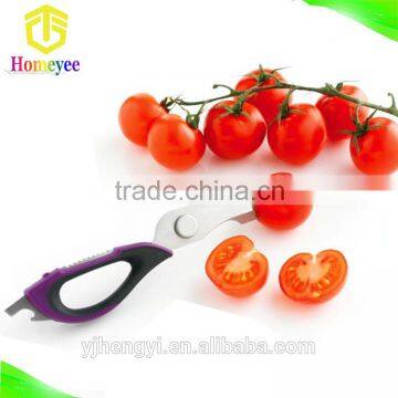 Purple new multifunction 9 features top quality stainless steel come apart german scissors