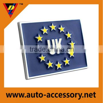 Custom car badges union flags chrome sticker logo plate