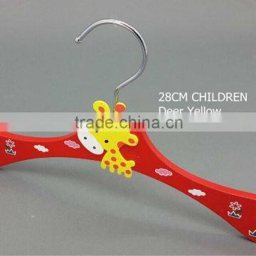 These HEAD red color wooden kids animal clothes hanger