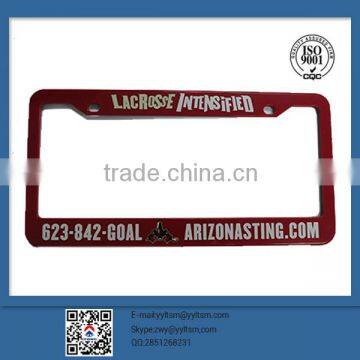 top custom plastic US license plate cover