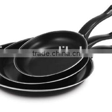 3pcs Carbon steel non-stick fry pan set with bakelite handle kitchen cookware