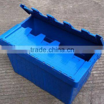 50Litre/54L Sale Plastic Boxes With Lid,Stackable Hinged Plastic Tote Boxes,Plastic Box With Hinged Lid photo-5