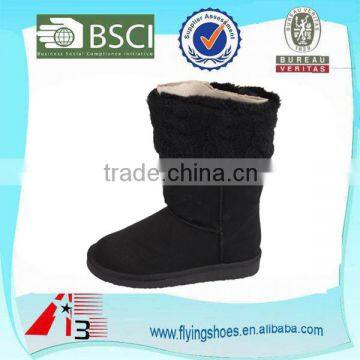 2016 black sheep leather boot for woman