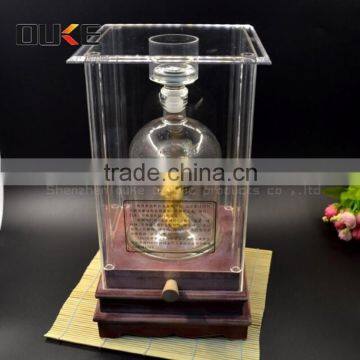 well-made promotion bespoke clear acrylic display box for white spirit