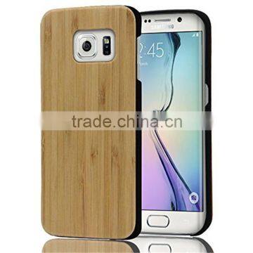 Factory Price For Galaxy S6 Edge Case PC+Bamboo Wood for Samsung S6 Edge Case for Galaxy S6