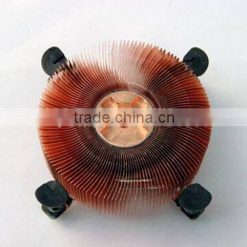 round fins copper heat sink