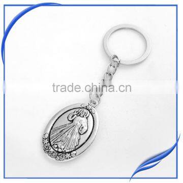 Promotion religious alloy custom shaped metal keychain