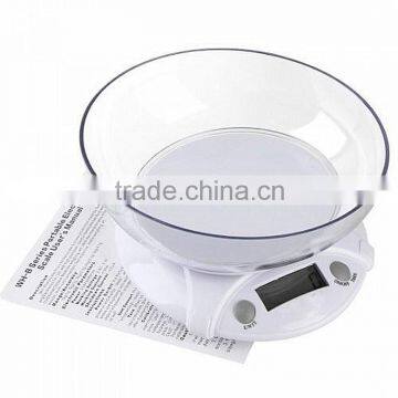 7kg/1g LCD Kitchen Scale With Backlight and Bowl photo-3