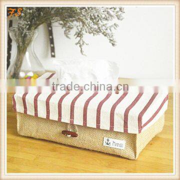 ZAKKA jute linen napkin tissue foldable box