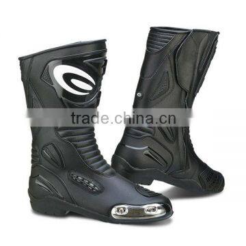 MIT, lightweight microfiber motorcyle black racing boots