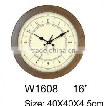 16 inches home decrator wood art wall clock