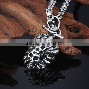 High Quality Stainless Steel Skull Pendant for Necklace photo-3