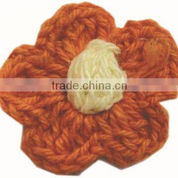 Wholesale handmade crochet flower corsage for hats