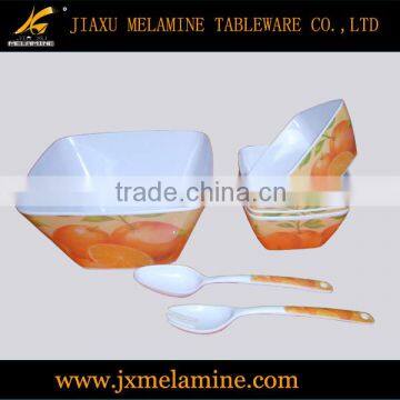 9pcs square melamine salad bowl set