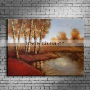 Handmade woods by water canvas painting