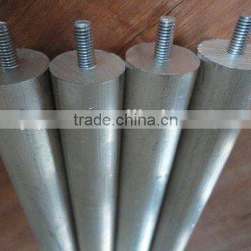 Bar-type water heater anode