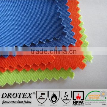 wholesale low formaldehyde fire retardant cotton twill fabric for fr clothing