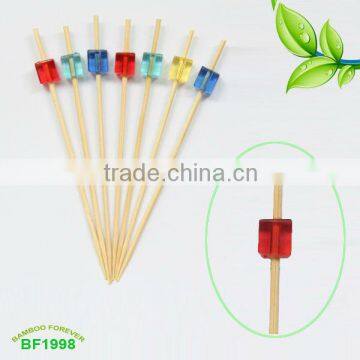 9cm Glass bead bamboo picks