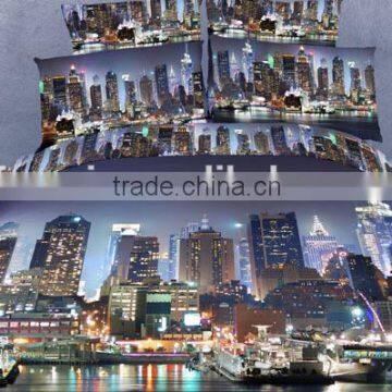 modern and fashion luxuary 100%cotton 3D reactive printed bedding sets