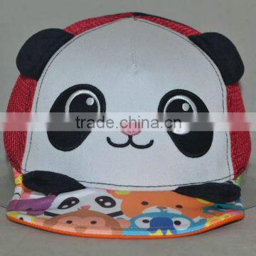 Guangzhou hat factory professional custom 100% cotton cute cartoon panda baby cap