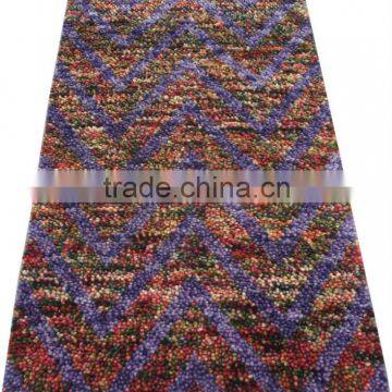 Flat weave cut pile wool rugs