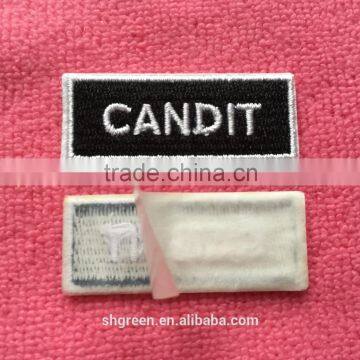 High quality full embroidery label with iron on backing