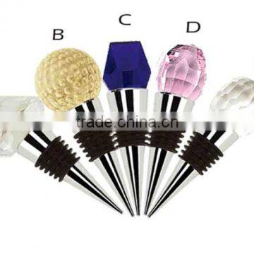 Heavy Duty Zinc Alloy Material Crystal Wine Stopper Wine Bottle Stopper photo-4