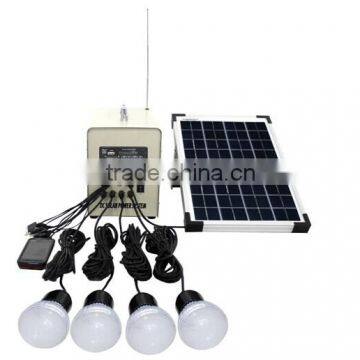 40W Portable DC solar Lighting kit with Radio cheap price for no power area