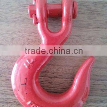 forged powder plastic clevis hook with latch