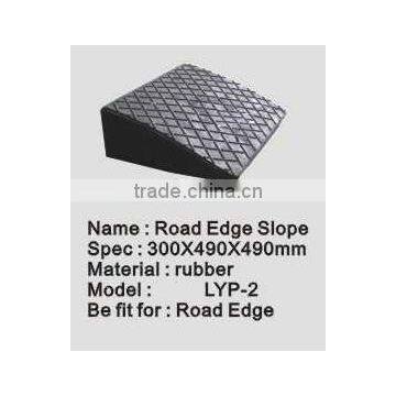 black rubber road edge slope