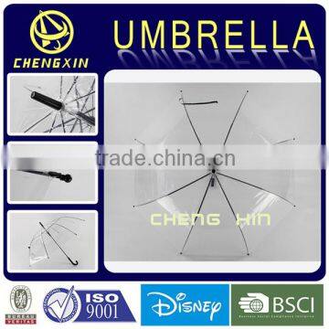 Wholesale high quality fiberglass clear poe plastic umbrella