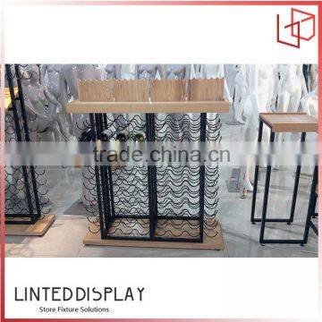 High-end stainlees steel material wine display rack for wisky