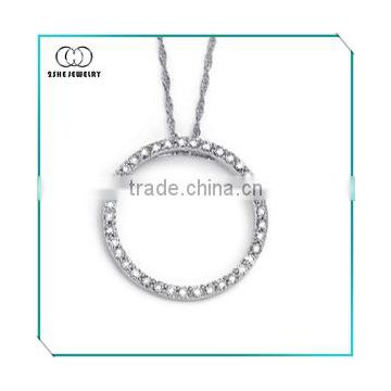 Round circle shaped with cubic zircon pendants