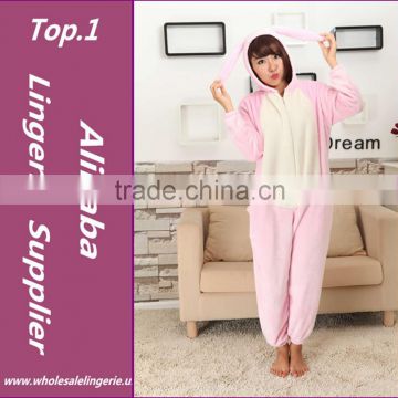 Polar fleece animal adult pink rabbit pajamas mens polar fleece animal onesie halloween animal costume pajamas