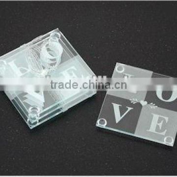 clear square acrylic coasters